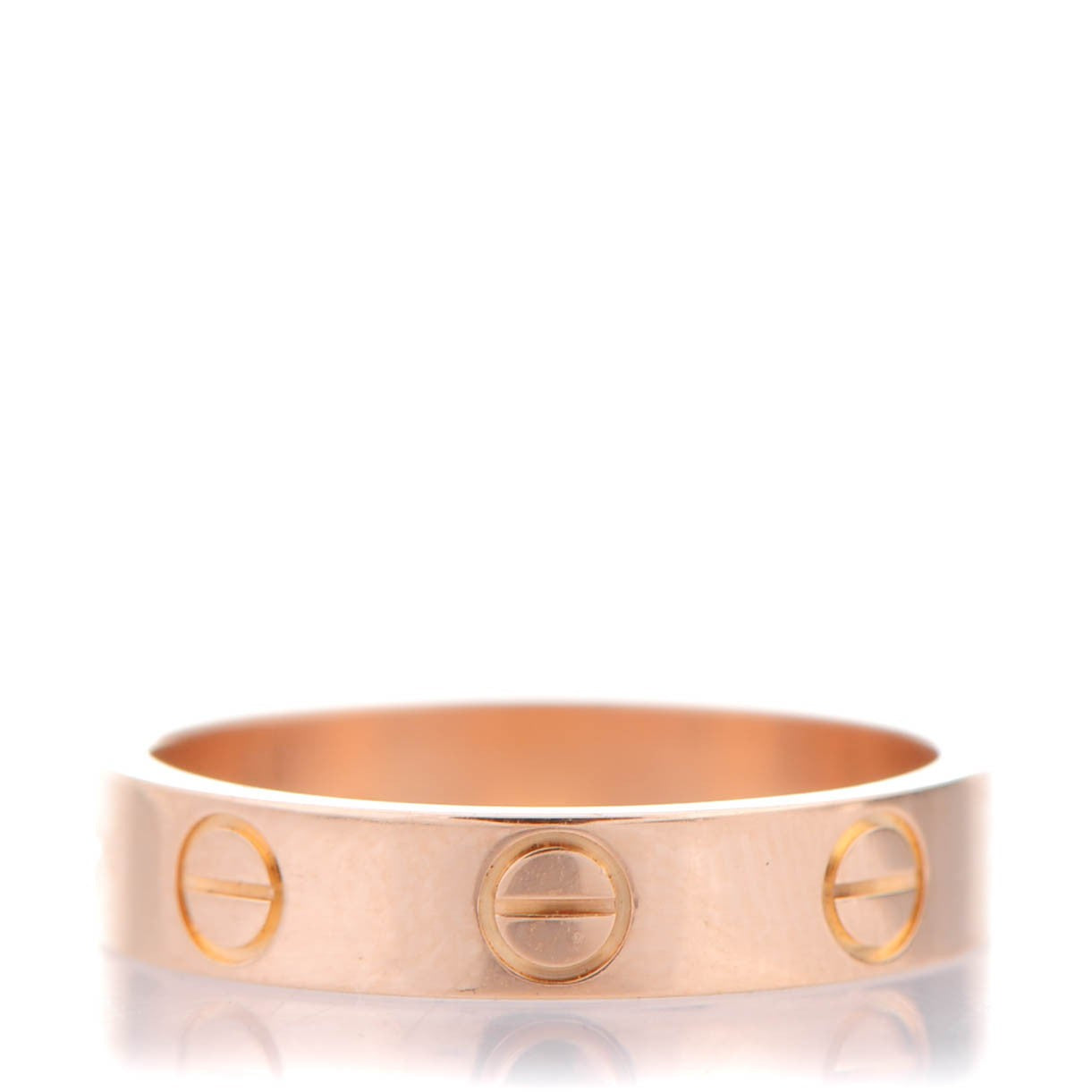 18K Pink Gold 4mm LOVE Wedding Band Ring 48 4.5