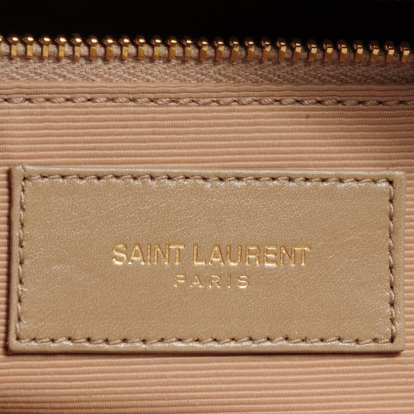 Lambskin Matelasse Chevron Monogram Cassandre Shopper Beige