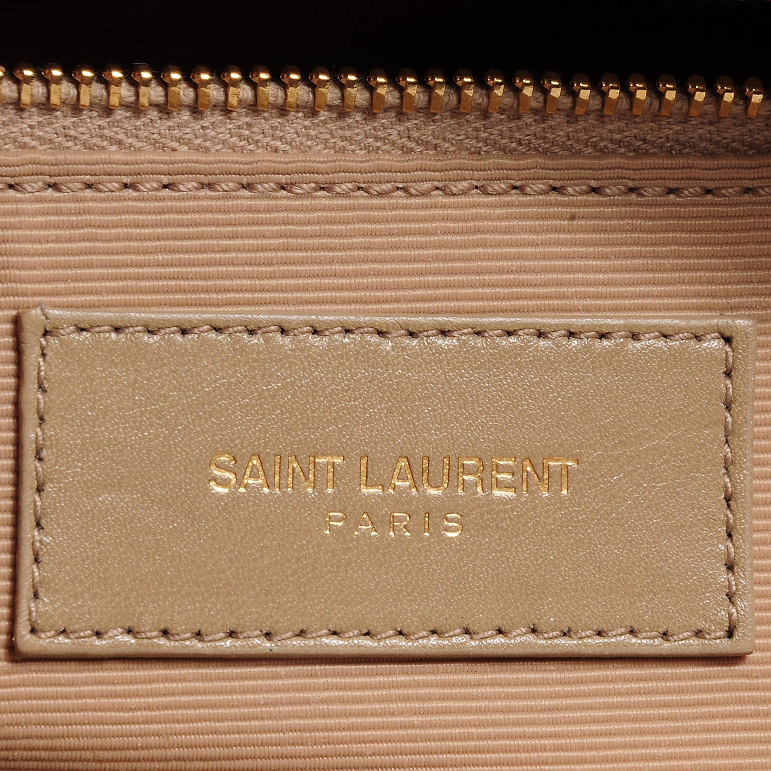 Saint Laurent Lambskin Matelasse Chevron Monogram Cassandre Shopper Beige 7 of 8