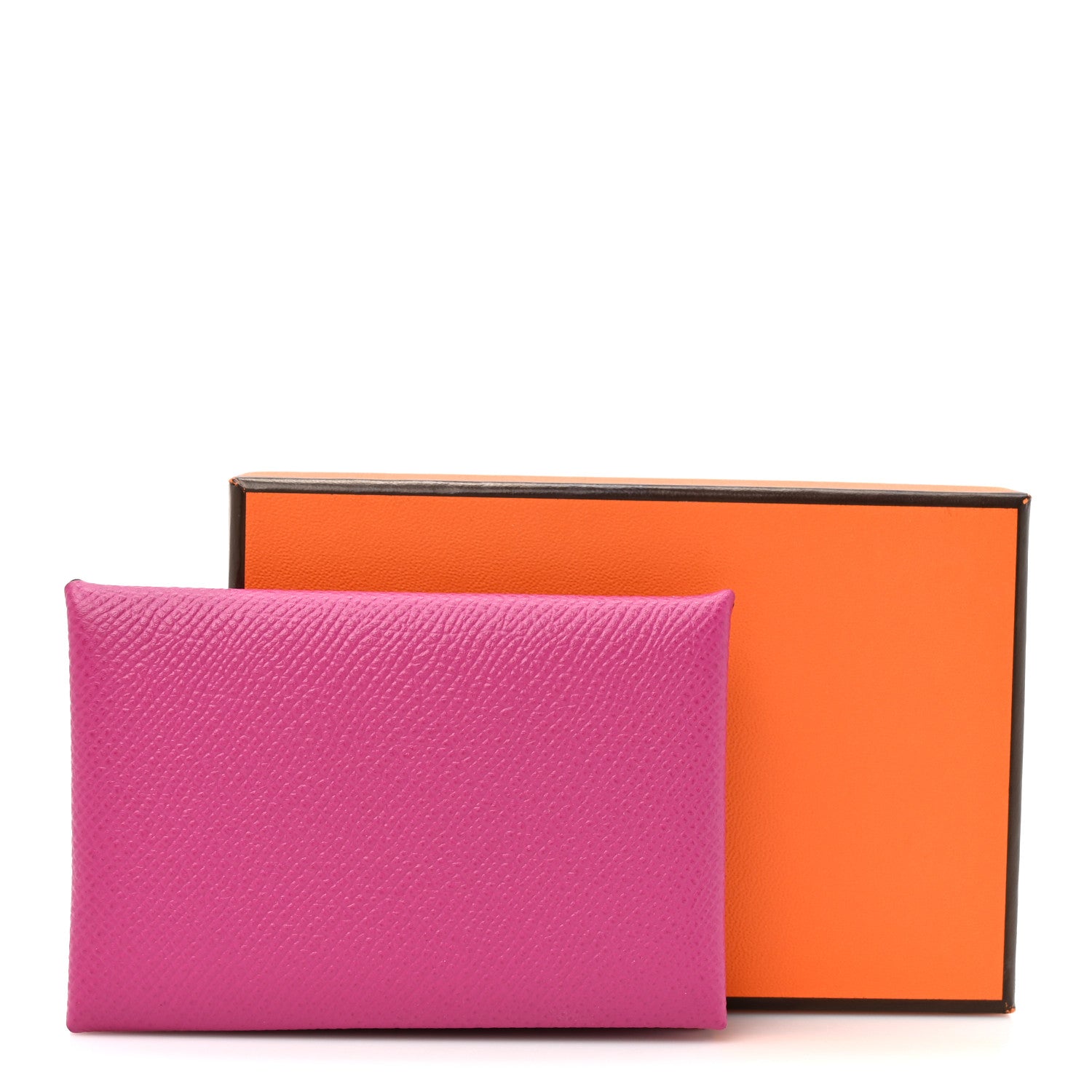Hermes Epsom Calvi Card Case Rose Pourpre 9 of 9
