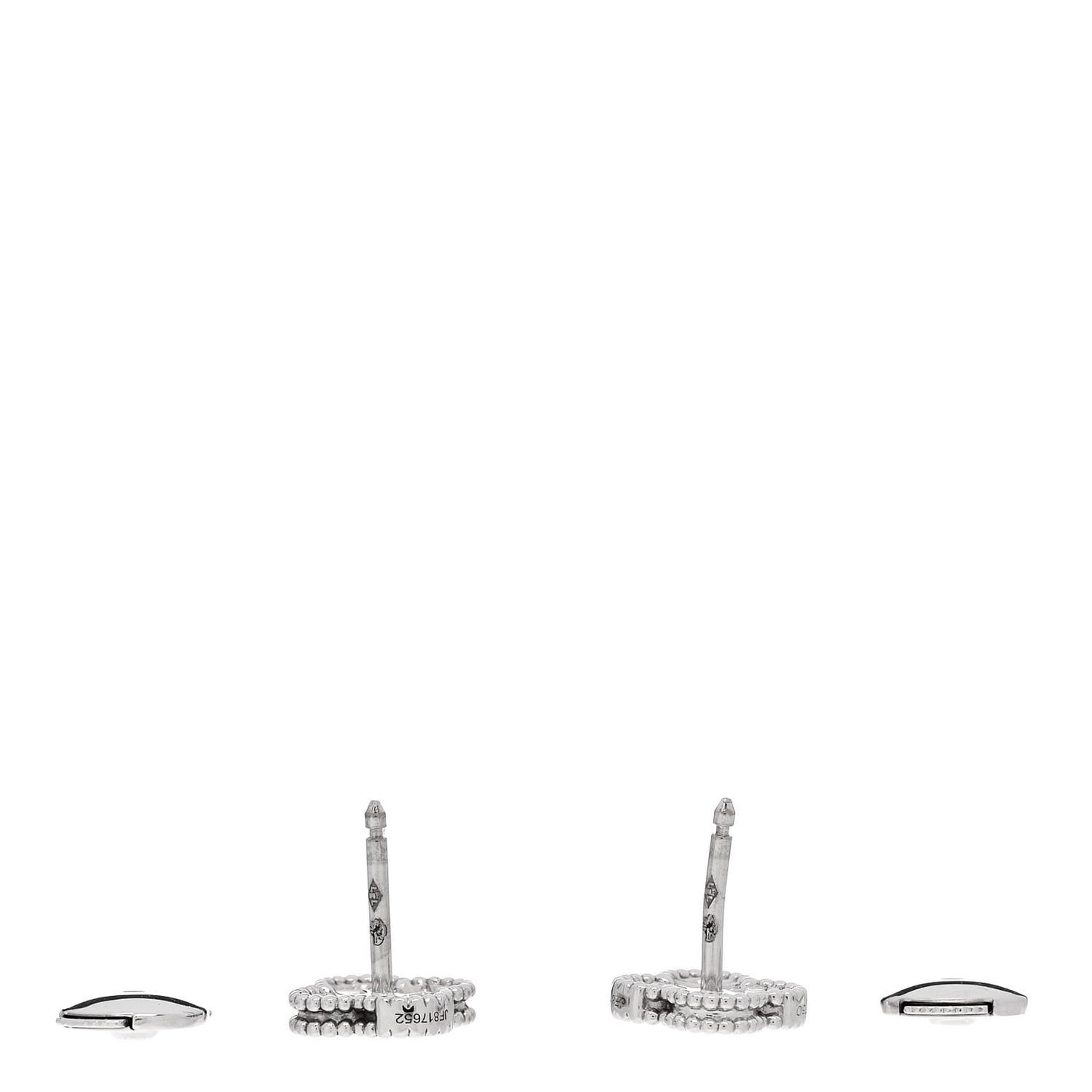 18K White Gold Diamond Sweet Alhambra Earrings