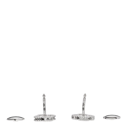 Van Cleef & Arpels 18K White Gold Diamond Sweet Alhambra Earrings 3 of 6