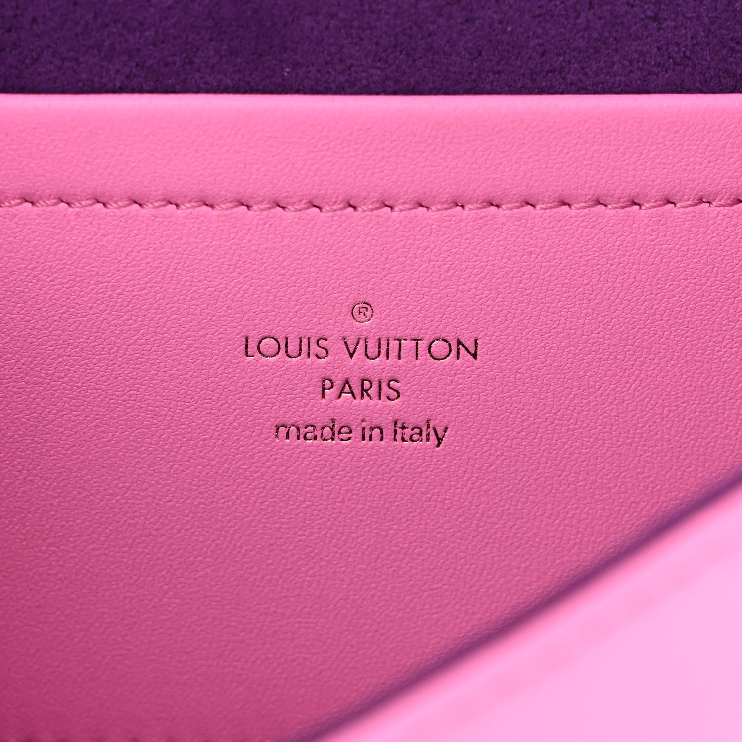 Louis Vuitton Lambskin Embossed Monogram Vuittamins Pochette Coussin Rose Violet 6 of 10