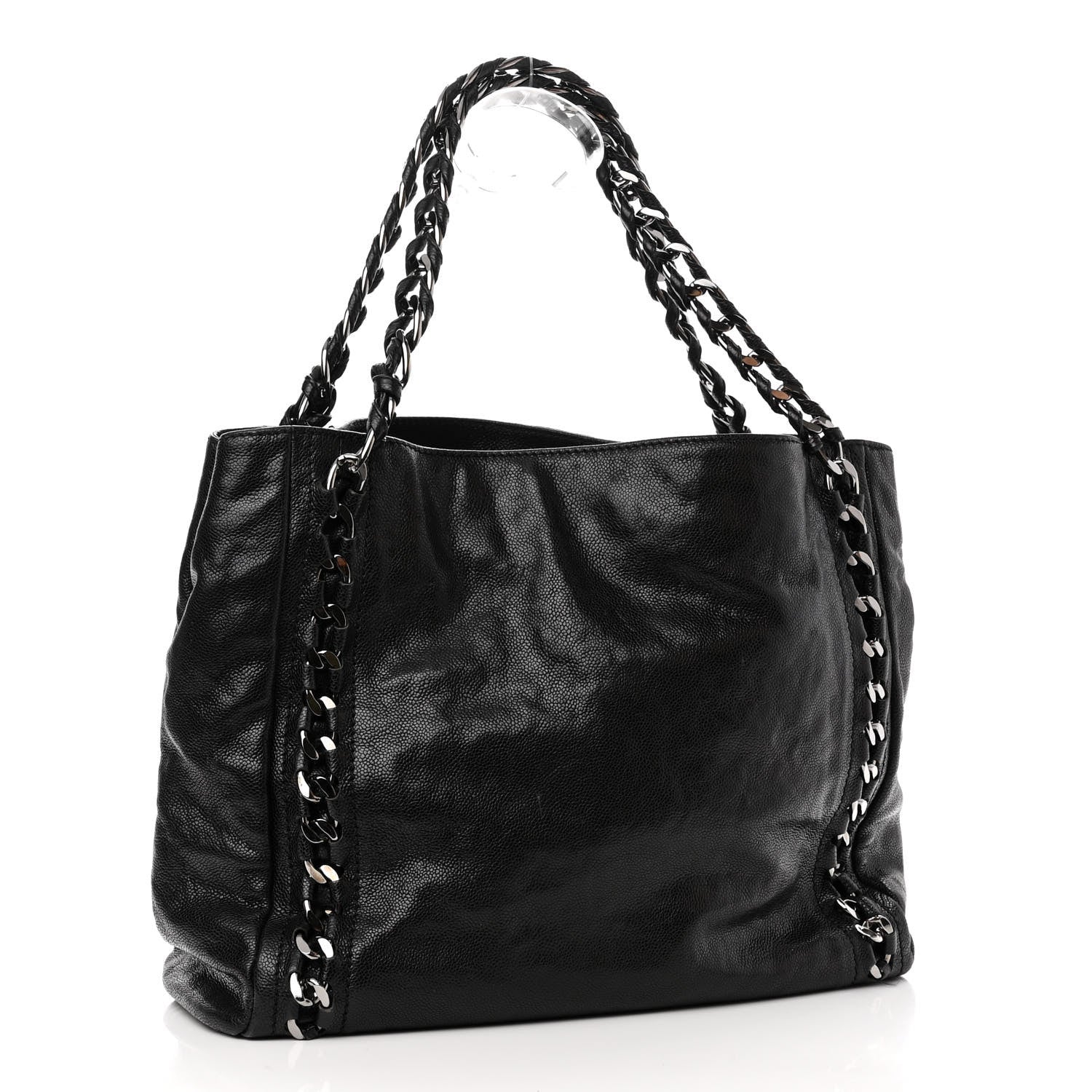 Chanel Glazed Caviar Modern Chain Tote Black 3 of 10