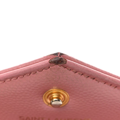Saint Laurent Grain De Poudre Matelasse Chevron Monogram Chain Wallet Tender Pink 16 of 33