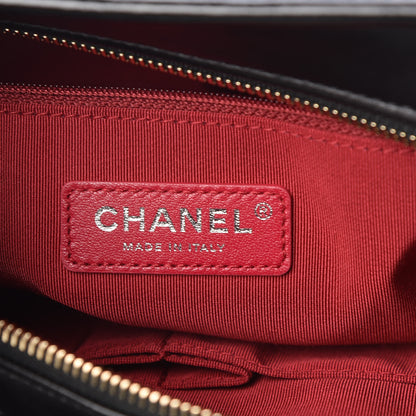 Chanel Aged Calfskin Chevron Quilted Medium Gabrielle Hobo Black 6 of 10