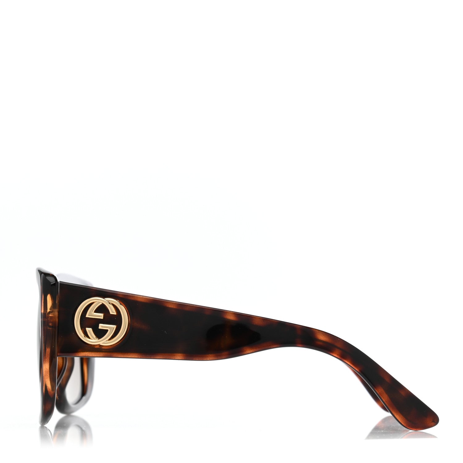 Gucci Acetate Square Frame Sunglasses GG 3814S Tortoise 3 of 7