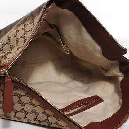 Gucci Monogram Cellarius Calfskin Medium Bella Hobo Beige Ebony Cuir 5 of 10