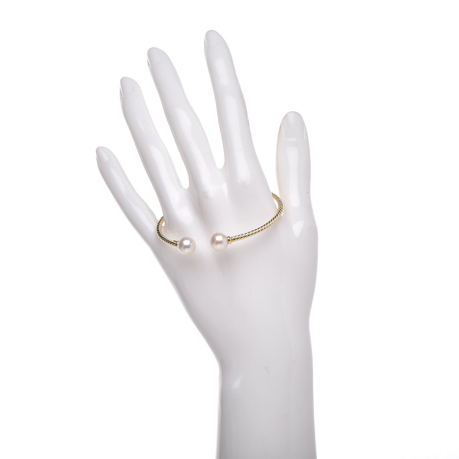 David Yurman 18K Yellow Gold Pearl 8.5mm Solari Bracelet 2 of 4