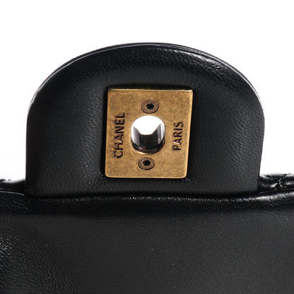 Chanel Lambskin Small Grocery By Flap Black 9 of 12