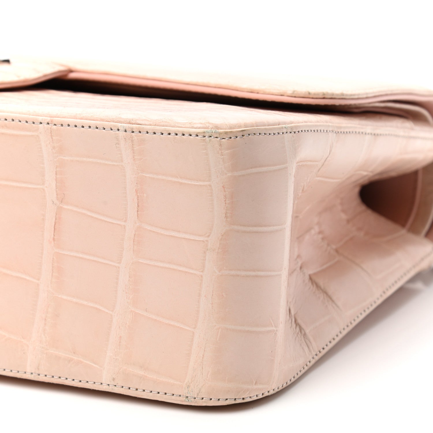 Chanel Alligator Jumbo Double Flap Light Pink 10 of 10