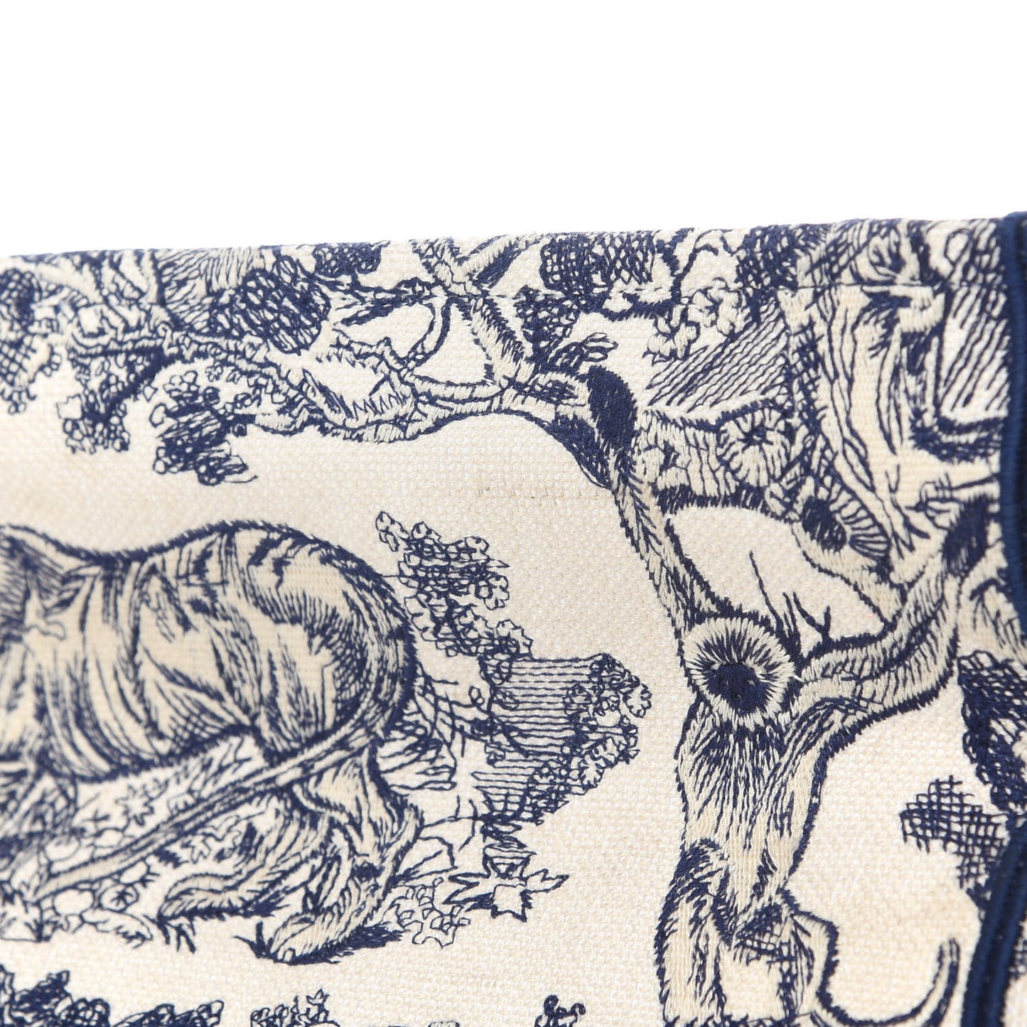 Canvas Embroidered Medium Dioriviera Toile De Jouy Book Tote Blue