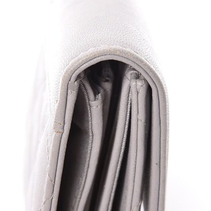 Chanel Lambskin Quilted CC Box Flap Wallet Grey 19 of 23