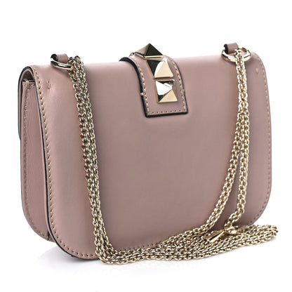 Valentino Garavani Vitello Small Glam Lock Rockstud Flap Poudre 4 of 11