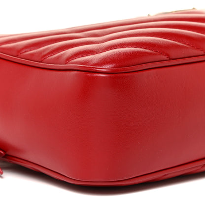 Saint Laurent Calfskin Matelasse Monogram Lou Camera Bag Red 8 of 13