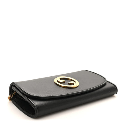 Gucci Roxy Calfskin Blondie Continental Chain Wallet Black 3 of 11