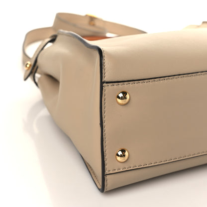 Fendi Vitello Seta Shiny Nappa Medium Peekaboo Iconic Satchel Deserto Mou 8 of 9