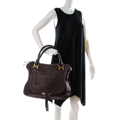 Chloe Calfskin Large Marcie Satchel Truffle 2 of 8