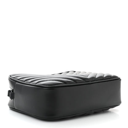 Saint Laurent Calfskin Matelasse Monogram Monochrome Lou Camera Bag Black 4 of 11