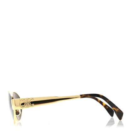 Celine Metal Triomphe 01 Sunglasses CL40235U Gold Green 3 of 7