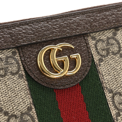 Gucci GG Supreme Monogram Web Ophidia Zip Around Wallet Brown 18 of 20