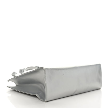 Telfar Metallic Vegan Leather Medium Shopping Bag Silver 4 of 10