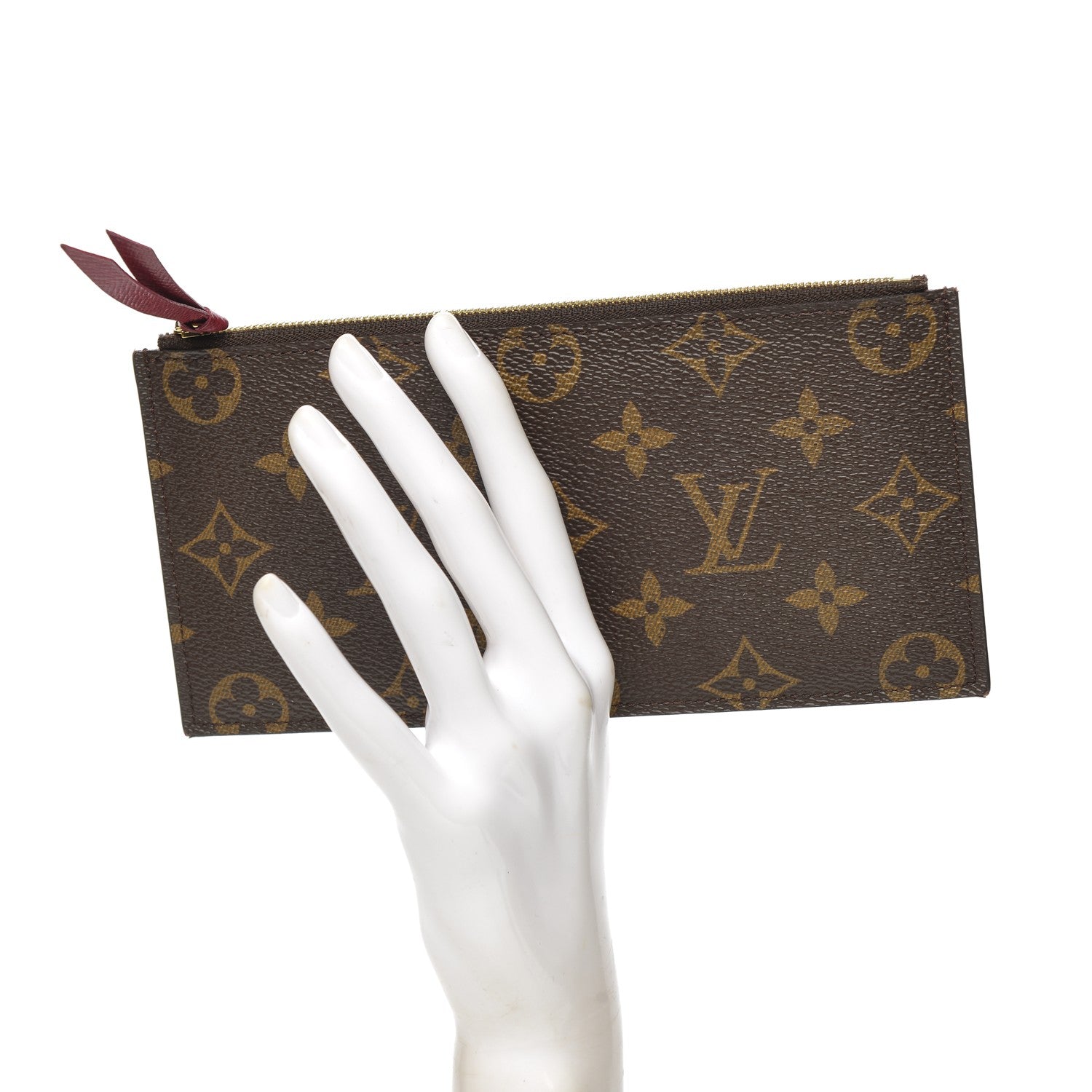 Louis Vuitton Monogram Felicie Chain Wallet Zippered Insert 2 of 6