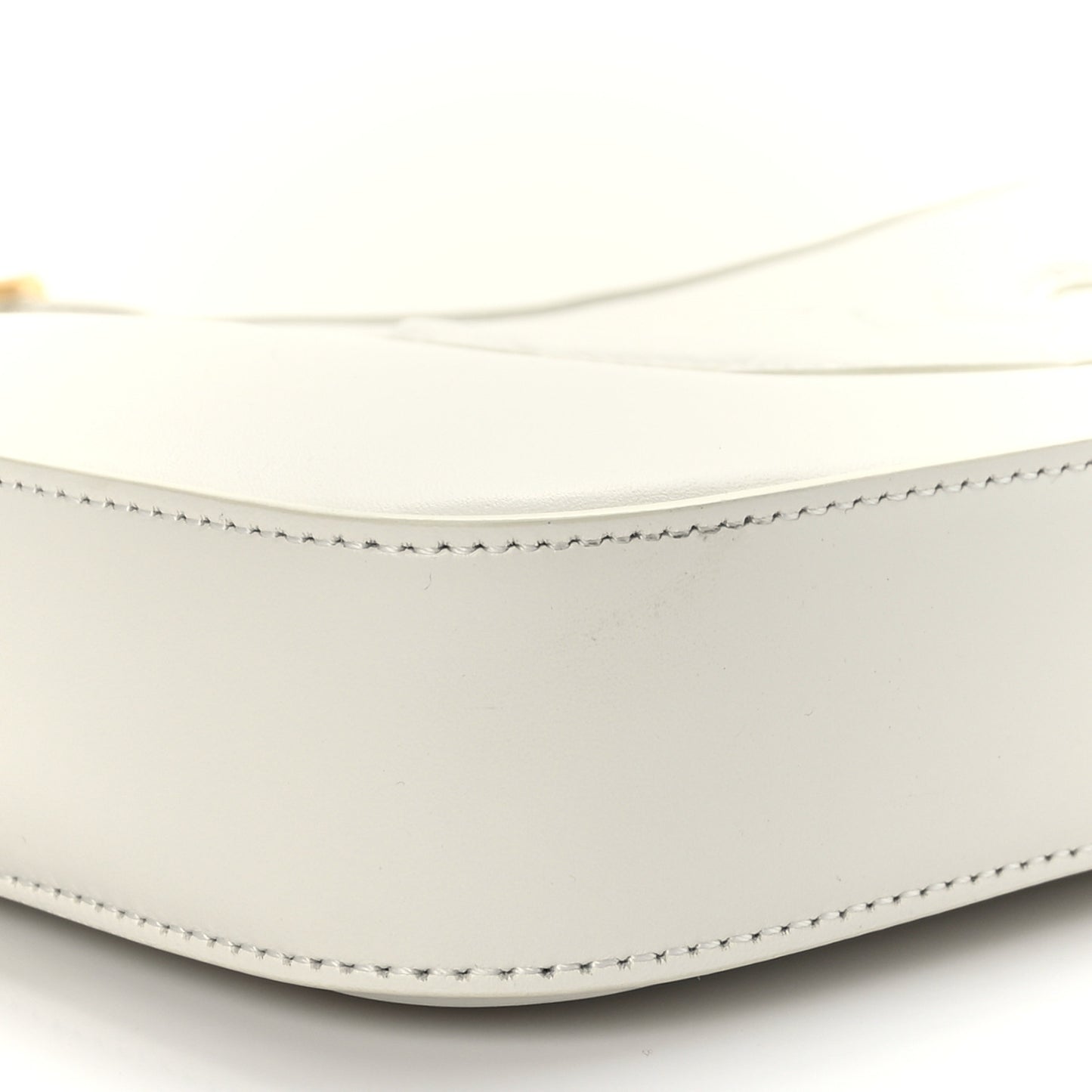 Smooth Calfskin Cuir Triomphe Mini Camera Shoulder Bag White