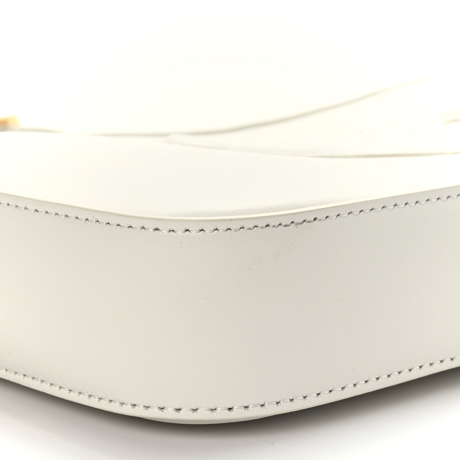Celine Smooth Calfskin Cuir Triomphe Mini Camera Shoulder Bag White 7 of 8