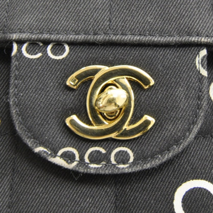 Chanel Canvas Chocolate Bar Quilted Coco East West Flap Black 11 of 11