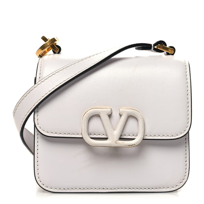 Valentino Garavani Smooth Calfskin Micro VSling Shoulder Bag White 1 of 15