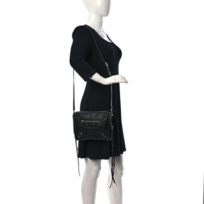 Balenciaga Agneau Classic SIlver Hardware XS Reporter Crossbody Black 2 of 12