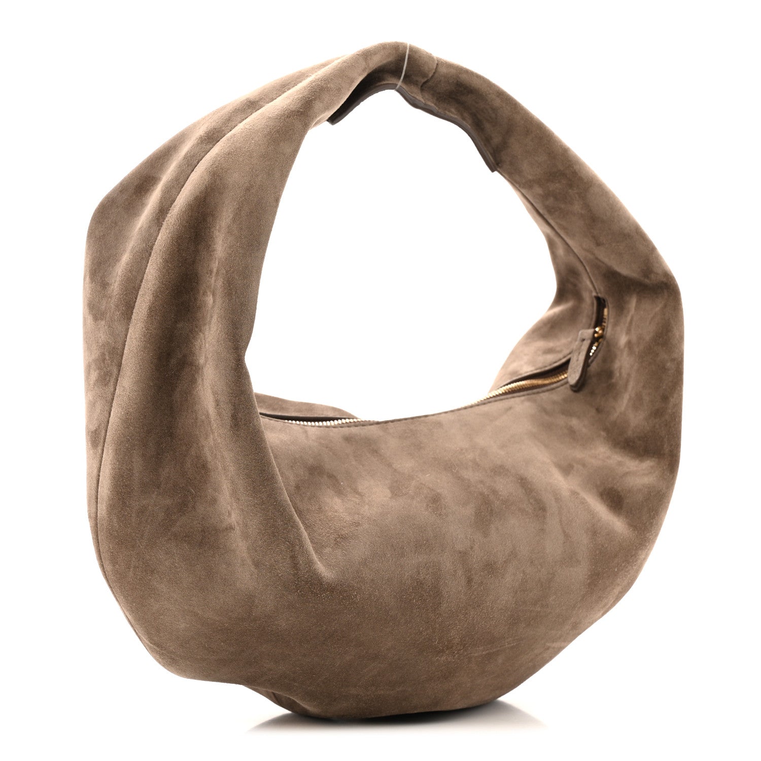 Khaite Suede Calfskin Medium Olivia Hobo Toffee 3 of 10