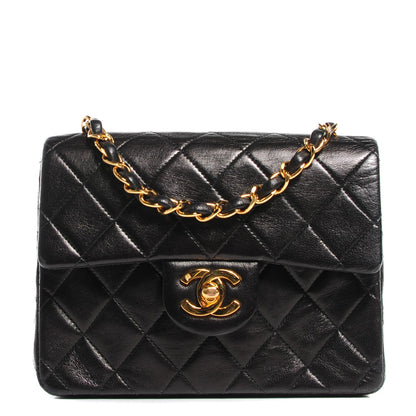 Chanel Lambskin Quilted Mini Square Flap Black 1 of 10