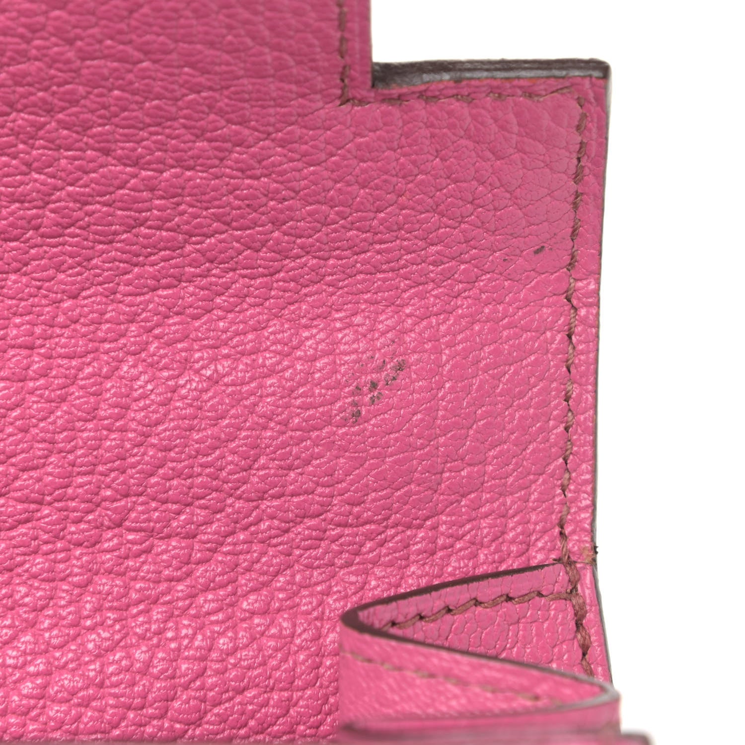 Hermes Chevre De Coromandel Kelly Sellier 28 Fuchsia 9 of 12