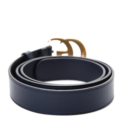 Gucci Moon Calfskin Double G 30mm Belt 95 38 Blue 2 of 5