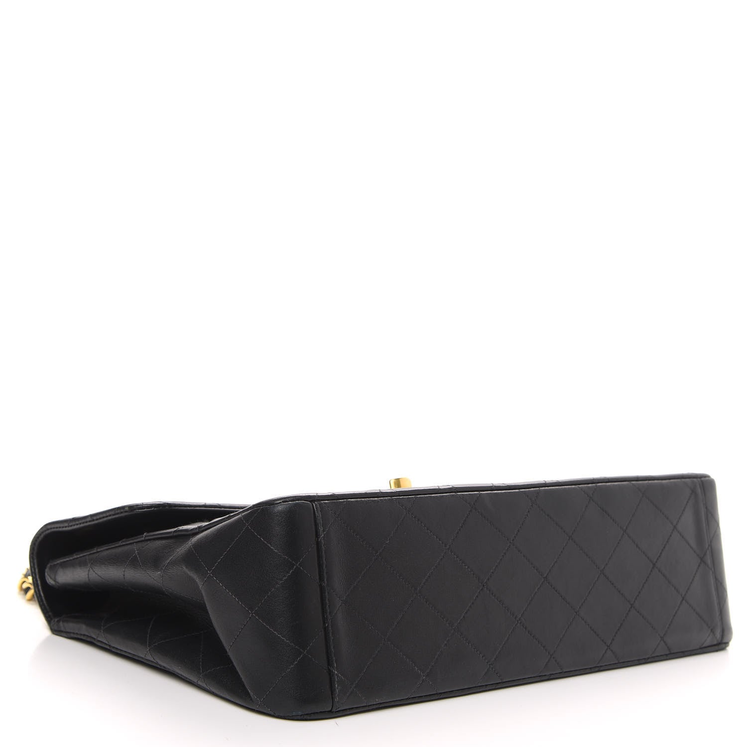 Chanel Lambskin Quilted XL Jumbo Single Flap Black 4 of 14