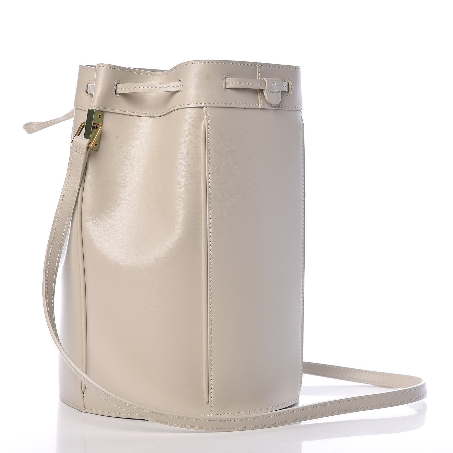 Smooth Calfskin Medium Talitha Bucket Bag Vintage White