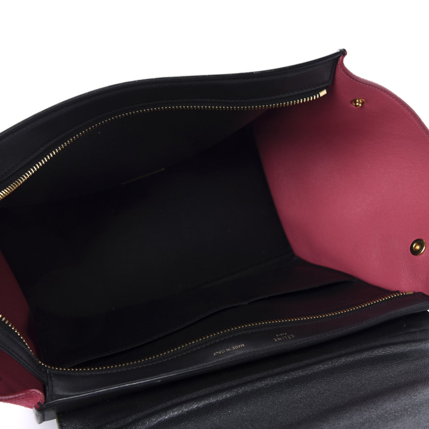Smooth Calfskin Suede Medium Tri-Color Trapeze Pink