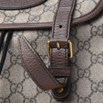 Gucci Soft GG Supreme Monogram Neo Vintage Double Buckle Backpack Beige New Acero Crop 23 of 30