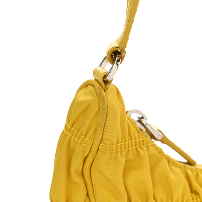 Prada Tessuto Nylon Gaufre Shoulder Bag Giallo 12 of 14