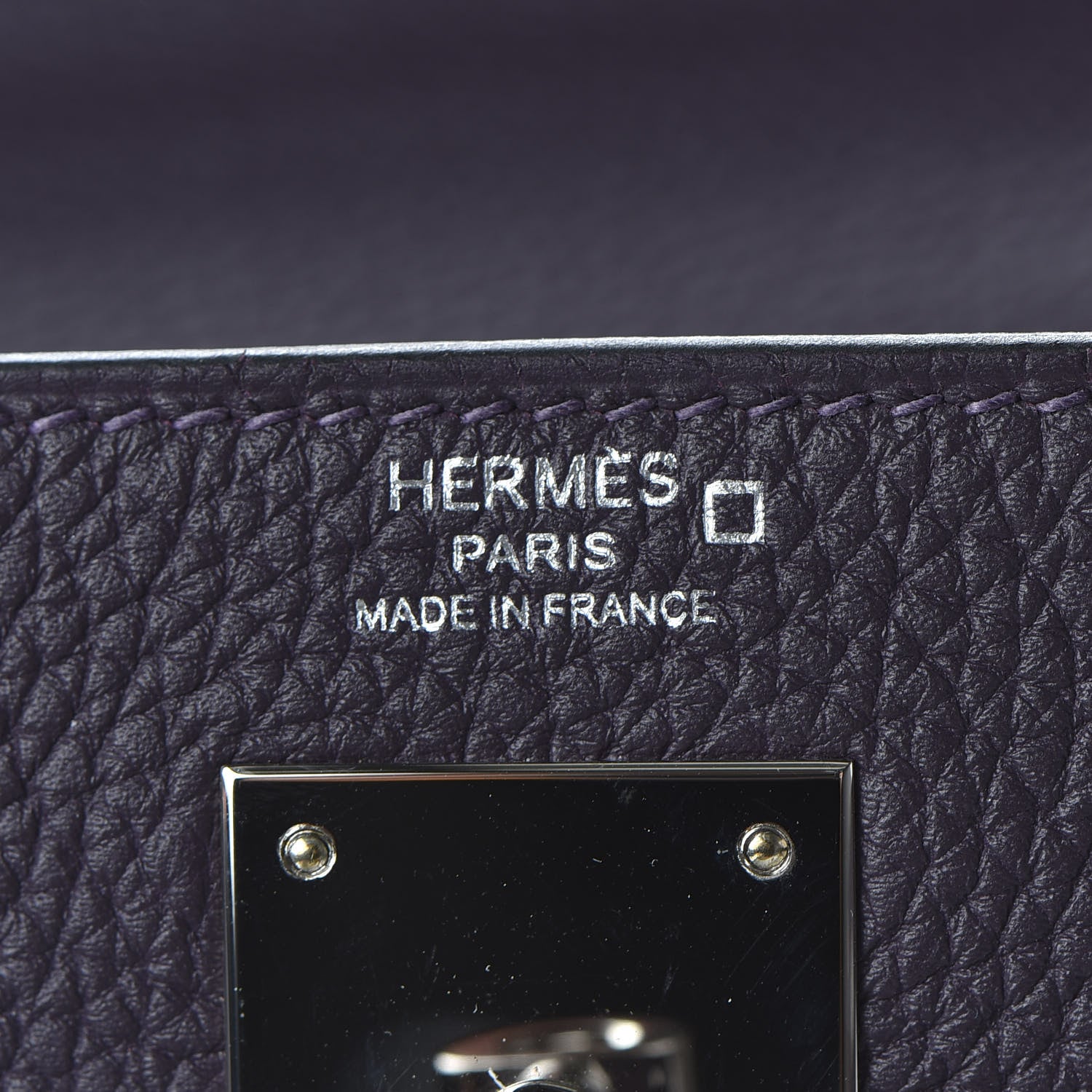Hermes Togo Matte Alligator Kelly Retourne Touch 28 Raisin Prunoir 19 of 36
