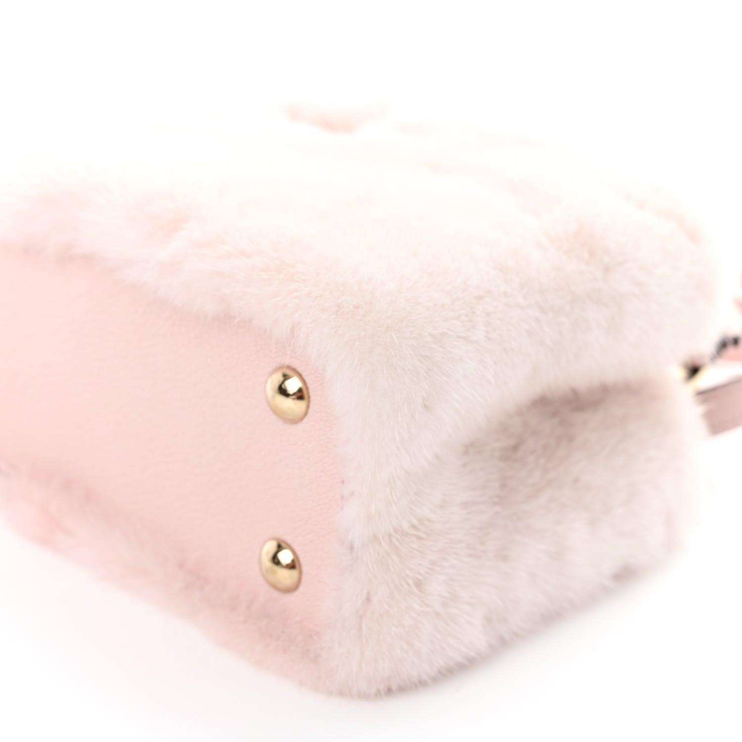 Louis Vuitton Mink Calfskin Goatskin Capucines Mini Rosewater Pink 9 of 9