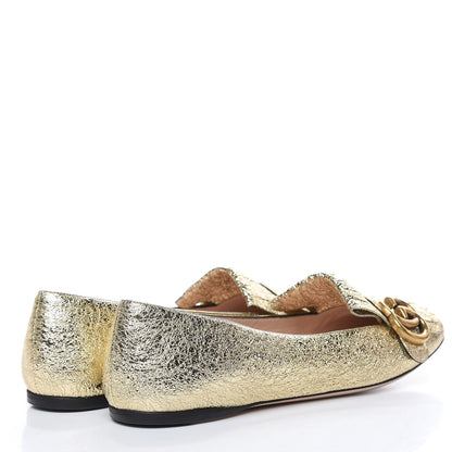 Gucci Galassia GG Marmont Fringe Flats 39 Platino 4 of 11