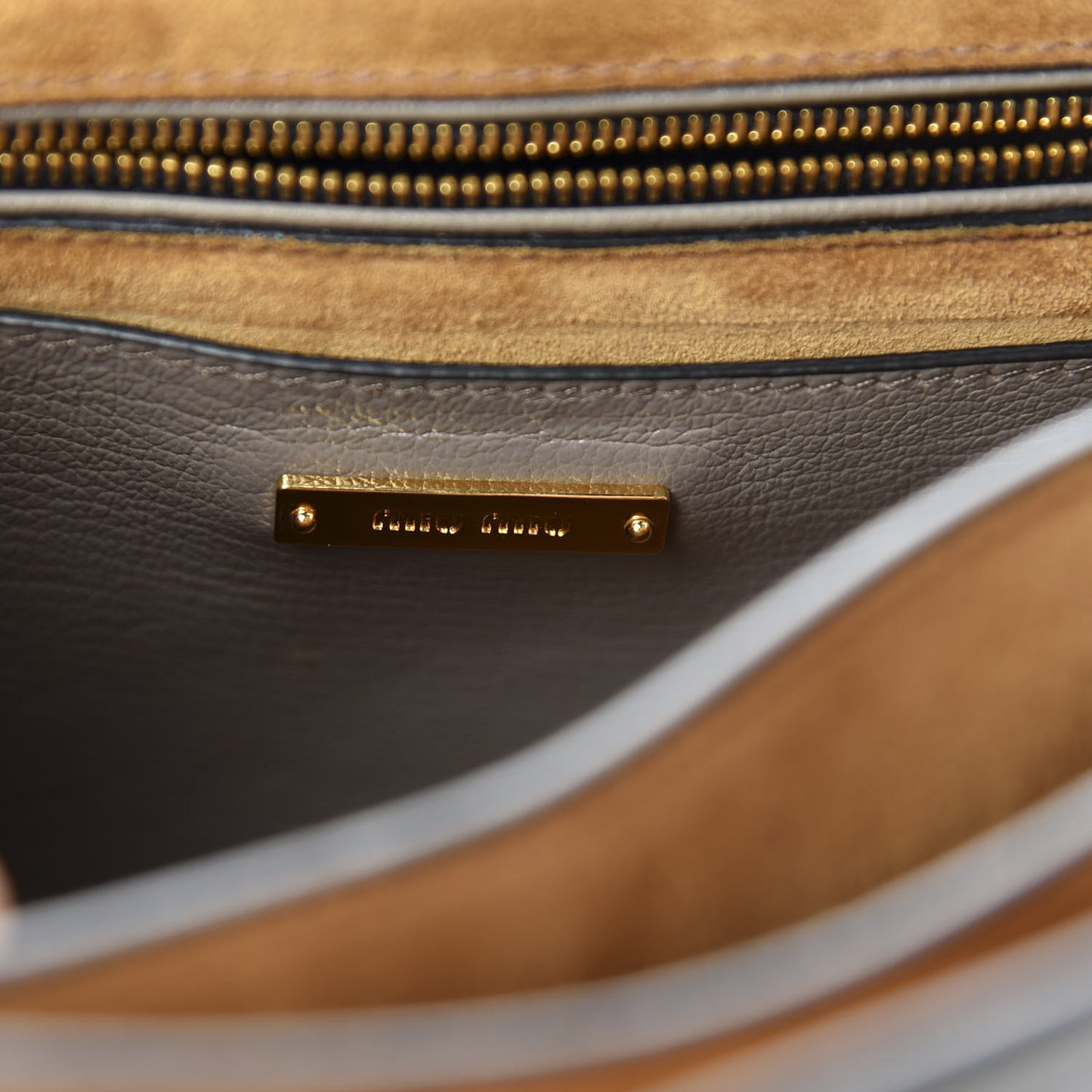 Goatskin Bandoliera Madras Bi-Color Shoulder Bag Grey and Brown