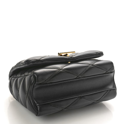 Louis Vuitton Lambskin Malletage Top Handle GO-14 MM Bleu Marine 5 of 10