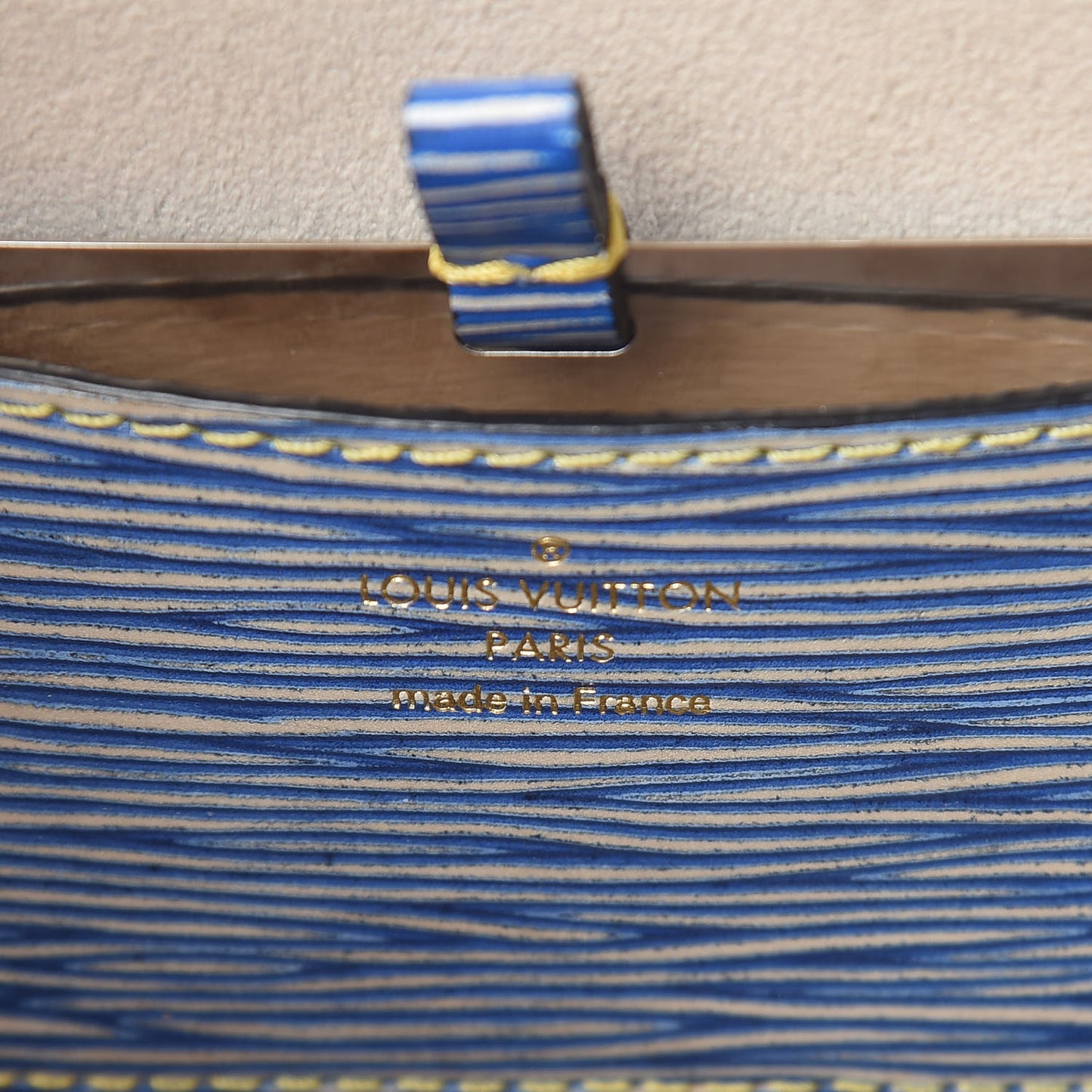 Epi Twist Shoulder Bag MM Denim Light