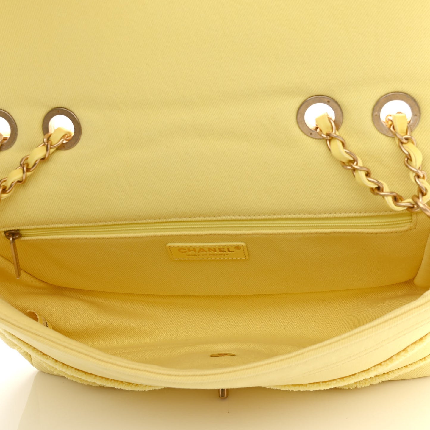 Denim Coco Jumbo Single Flap Yellow