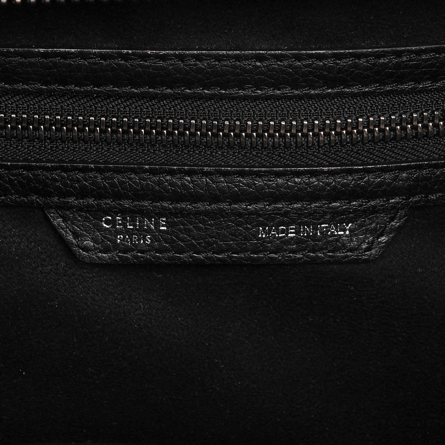 Celine Drummed Calfskin Mini Luggage Black 6 of 7