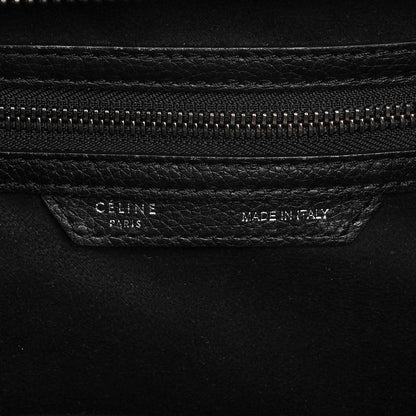 Celine Drummed Calfskin Mini Luggage Black 6 of 7